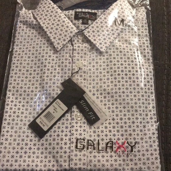 Galaxy Other - Galaxy navy and white long sleeve button down
